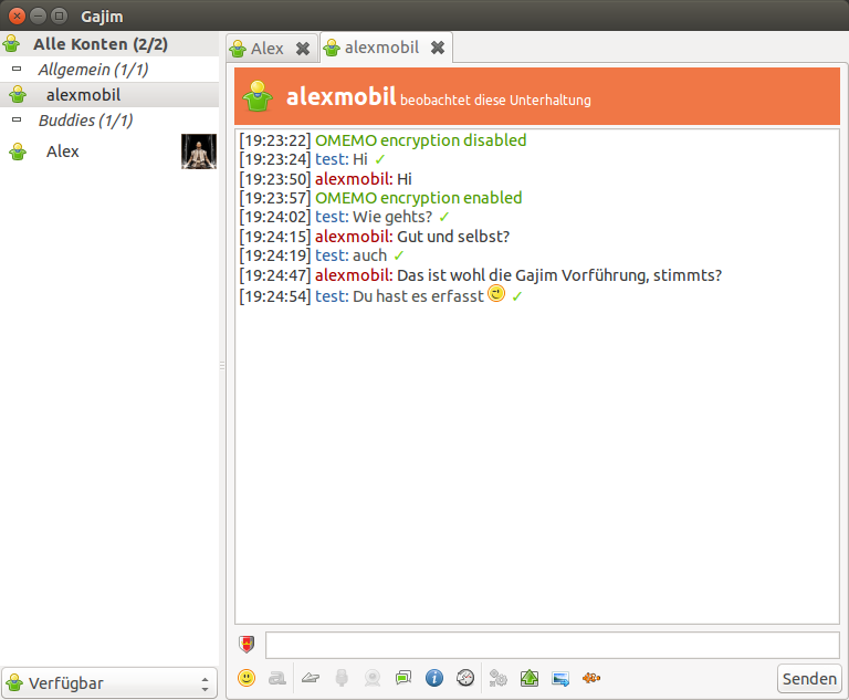 Gajim Screenshot